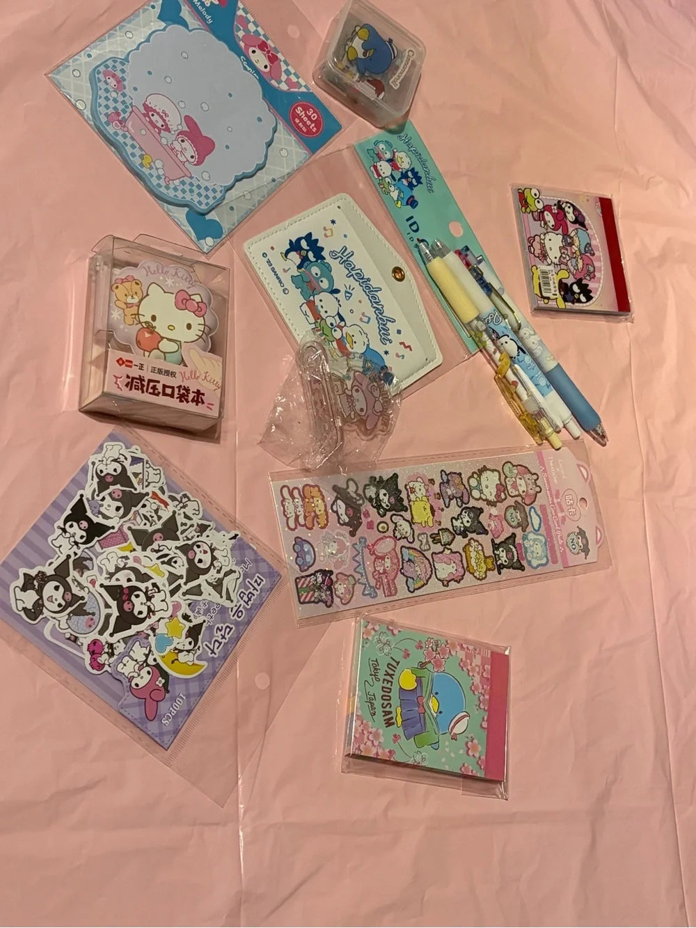 Sanrio Characters Stickers & Stationery Bundle Set